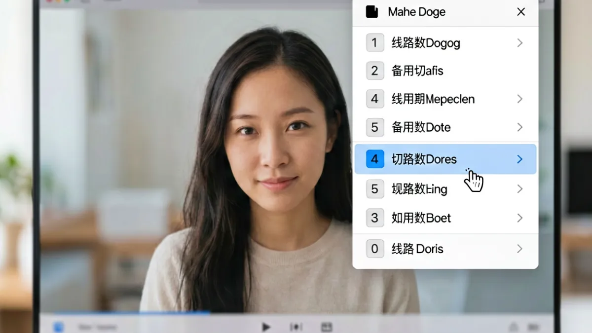 蜜桃视频备用节点切换示意图，展示多个备线选项